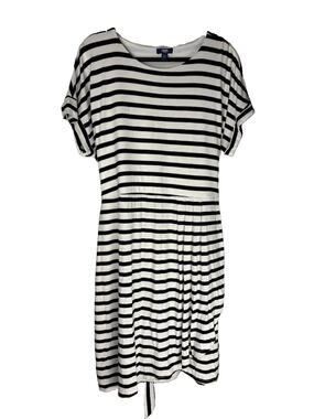 Ralph Lauren Chaps Dress Sz XL Nautical Stripe Faux Wrap Coastal Preppy NWT